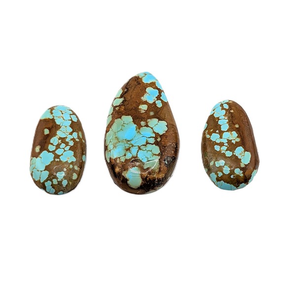 SouthWestArtisans Jewelry - Authentic No. 8 Mine Turquoise RARE 100 Carats Spiderweb Matrix Nevada USA Gem *